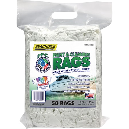 Seachoice Lint-Free Paint & Cleaning Rags, 50-ct. Bag 90023